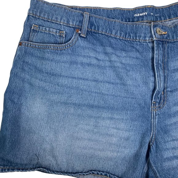 Old Navy Classic Jean Shorts Plus Sz 24 Blue Mid Rise Denim Stretch Shortie - Picture 3 of 12